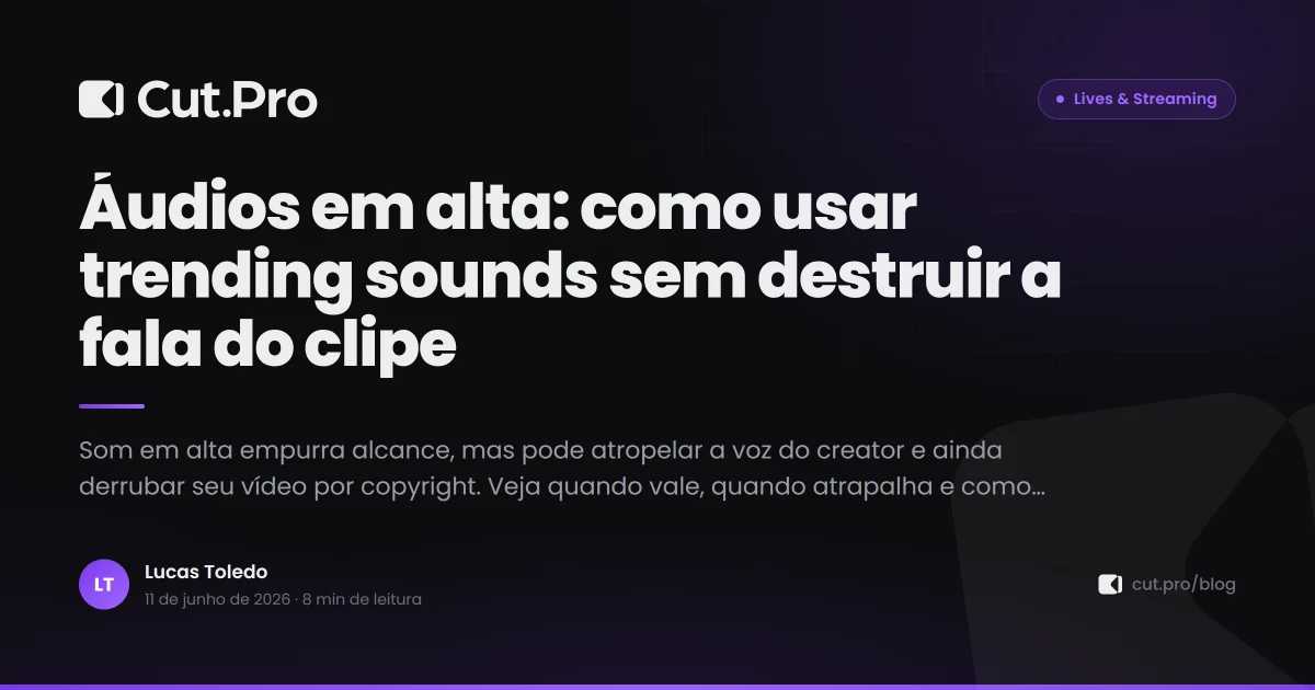 Áudios em alta: como usar trending sounds sem destruir a fala do clipe