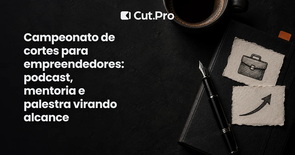 Campeonato de cortes para empreendedores: podcast, mentoria e palestra virando alcance