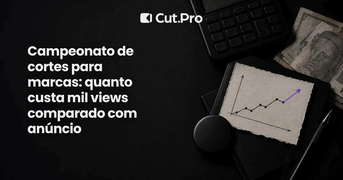Campeonato de cortes para marcas: quanto custa mil views comparado com anúncio