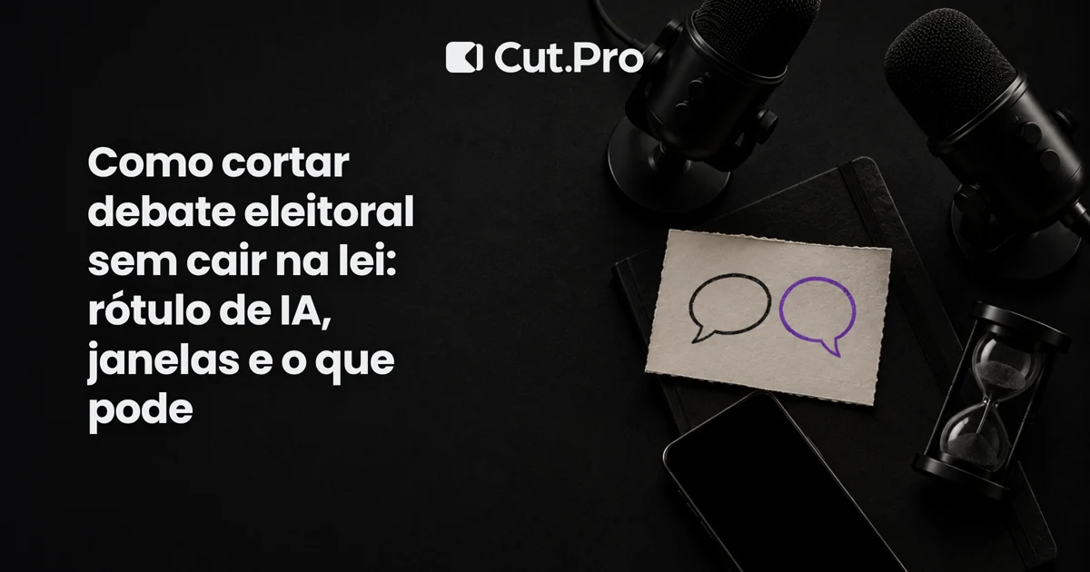 Como cortar debate eleitoral sem cair na lei: rótulo de IA, janelas e o que pode