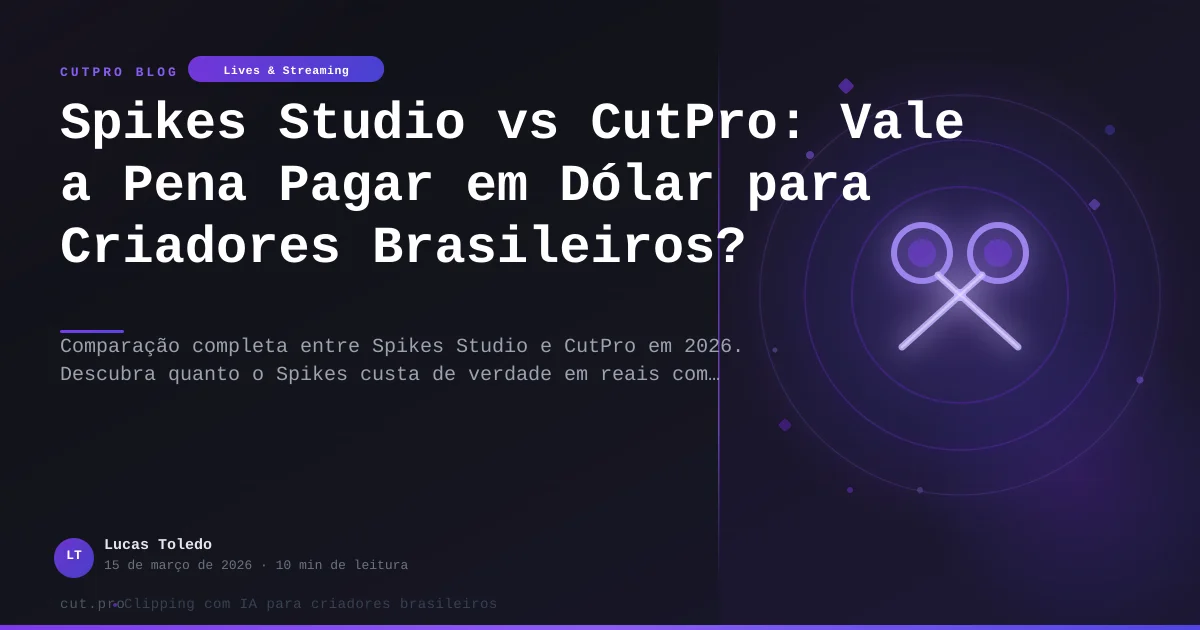 Spikes Studio vs CutPro: Vale a Pena Pagar em Dólar para Criadores Brasileiros?