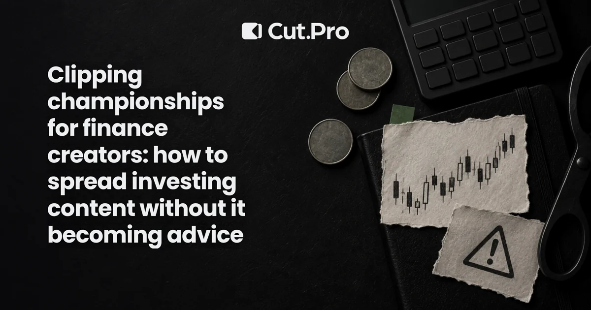 Clipping championships for finance creators: how to spread investing content without it becoming advice