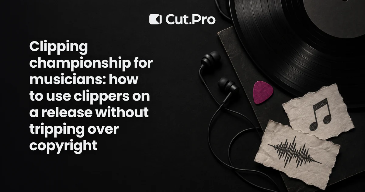 Clipping championship for musicians: how to use clippers on a release without tripping over copyright