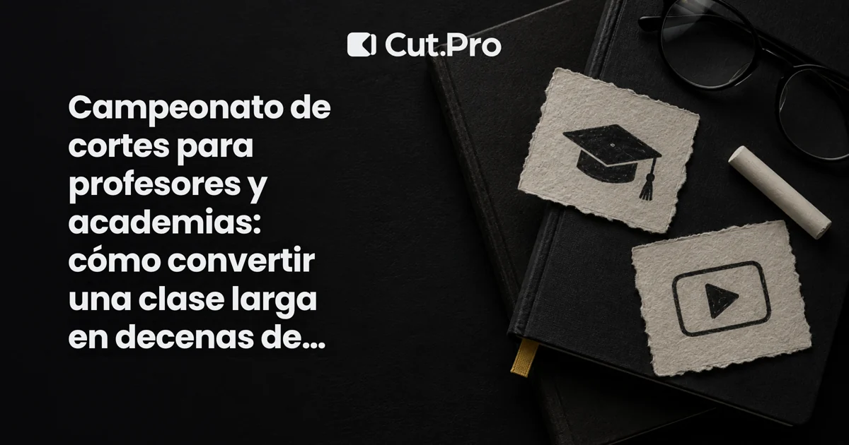 Campeonato de cortes para profesores y academias: cómo convertir una clase larga en decenas de vídeos cortos