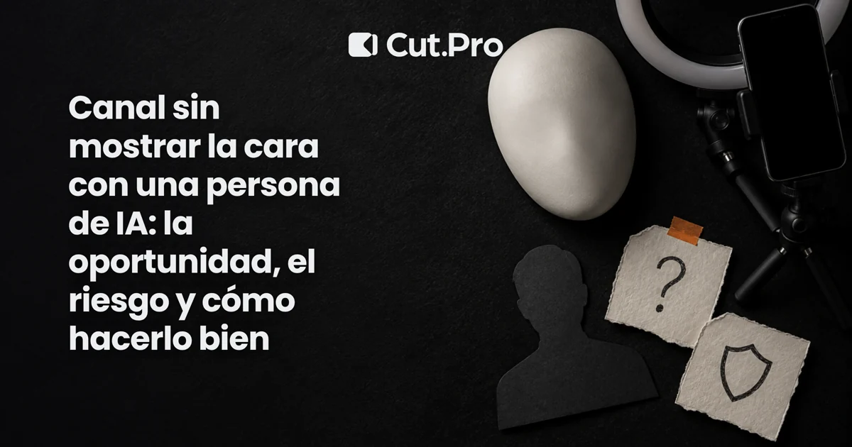 Canal sin mostrar la cara con una persona de IA: la oportunidad, el riesgo y cómo hacerlo bien