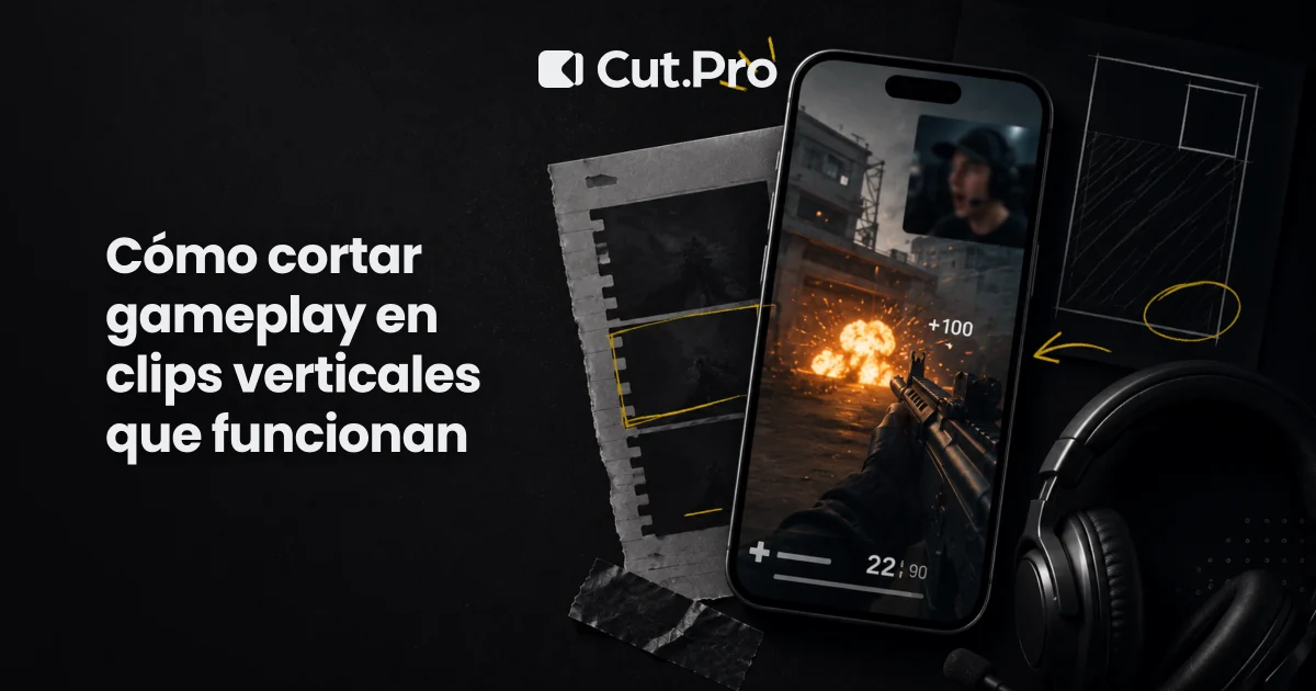 Cómo cortar gameplay en clips verticales que funcionan