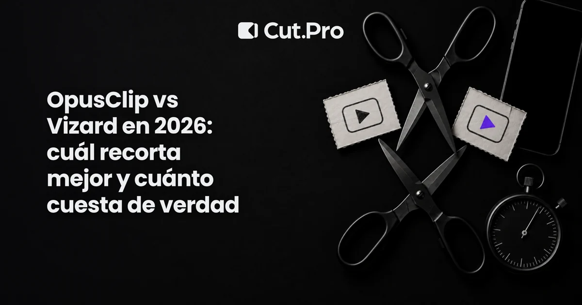 OpusClip vs Vizard en 2026: cuál recorta mejor y cuánto cuesta de verdad