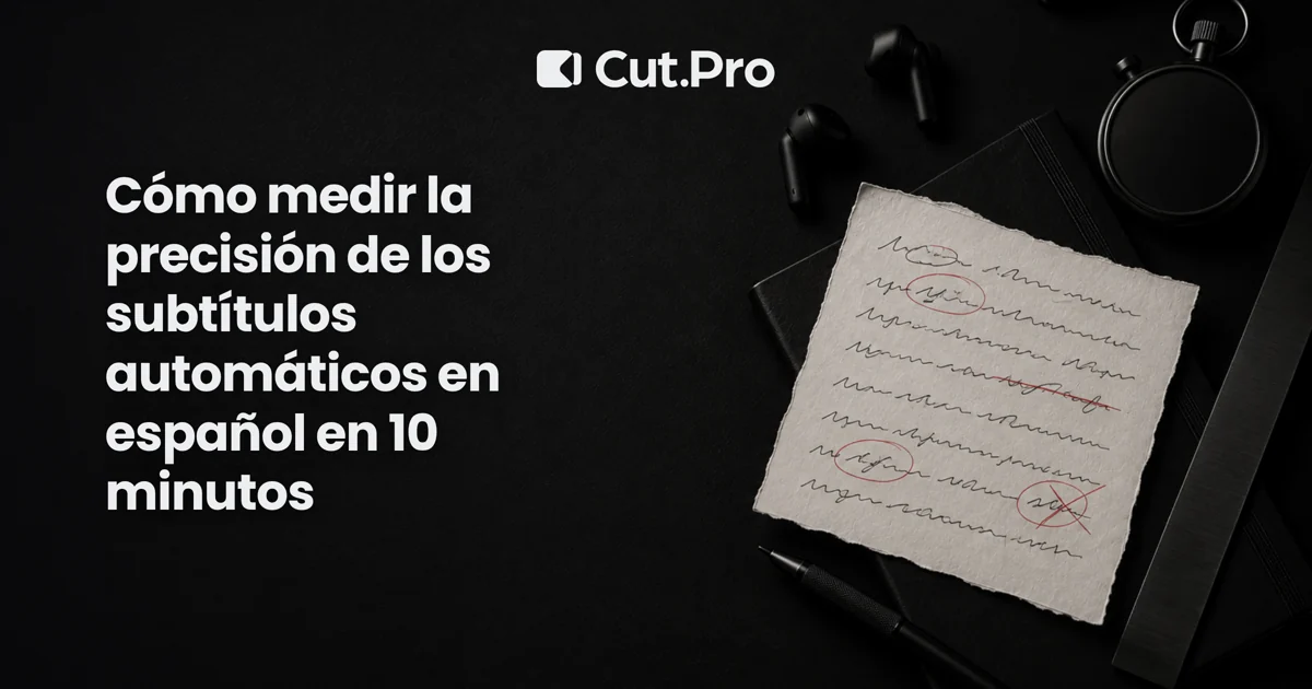 Cómo medir la precisión de los subtítulos automáticos en español en 10 minutos