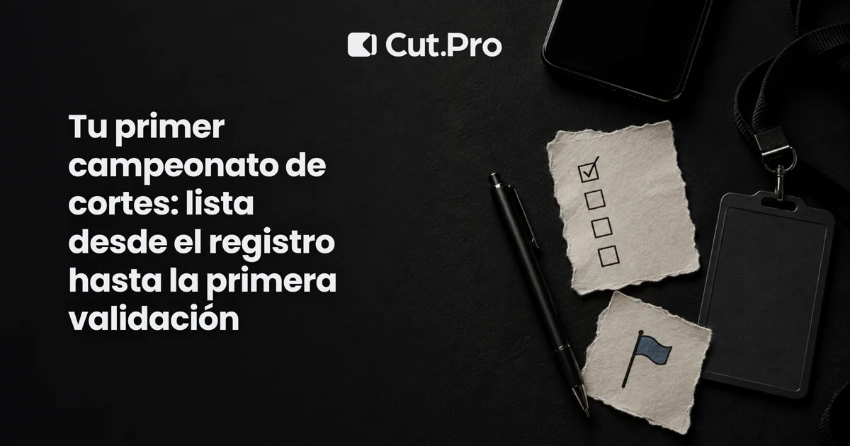 Tu primer campeonato de cortes: lista desde el registro hasta la primera validación
