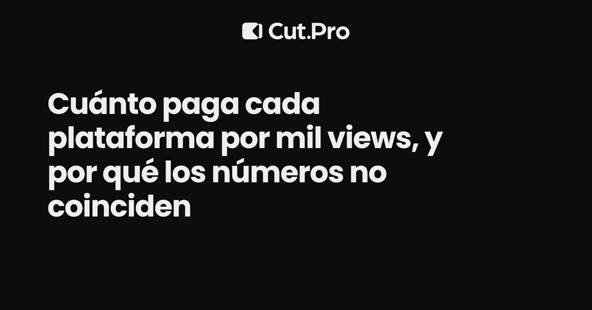 Cuánto paga cada plataforma por mil views, y por qué los números no coinciden