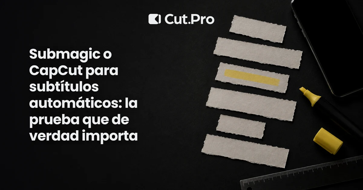 Submagic o CapCut para subtítulos automáticos: la prueba que de verdad importa