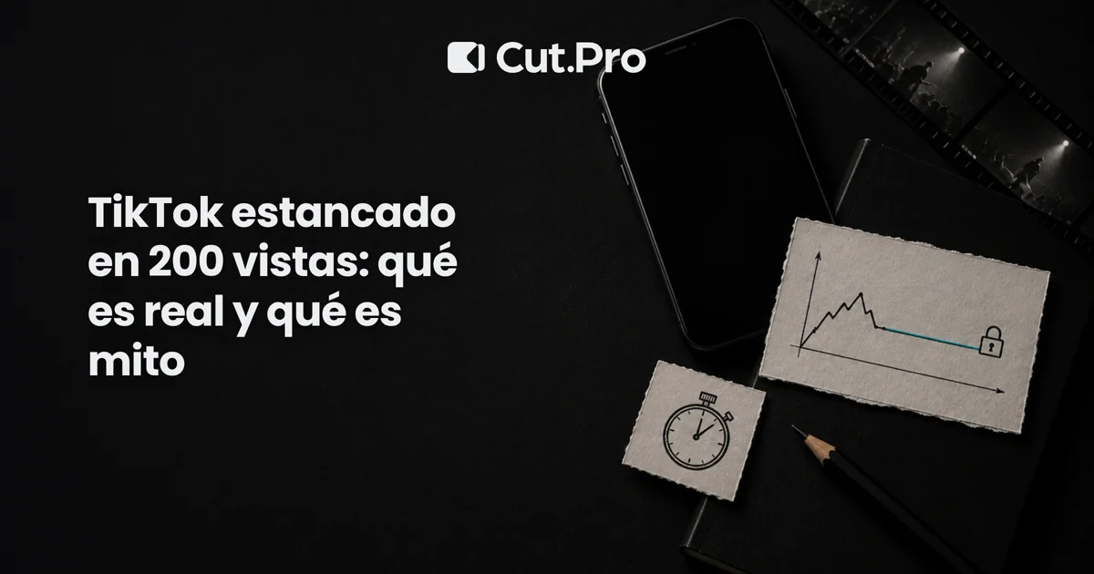 TikTok estancado en 200 vistas: qué es real y qué es mito