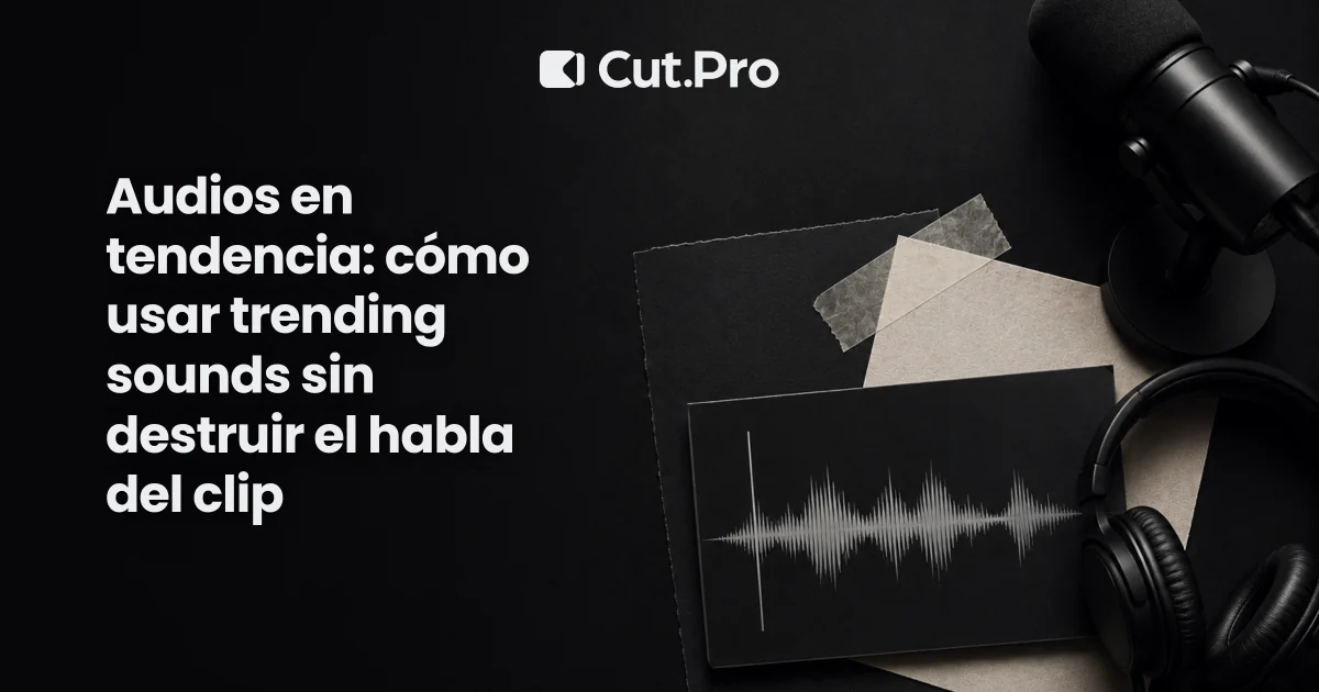 Audios en tendencia: cómo usar trending sounds sin destruir el habla del clip