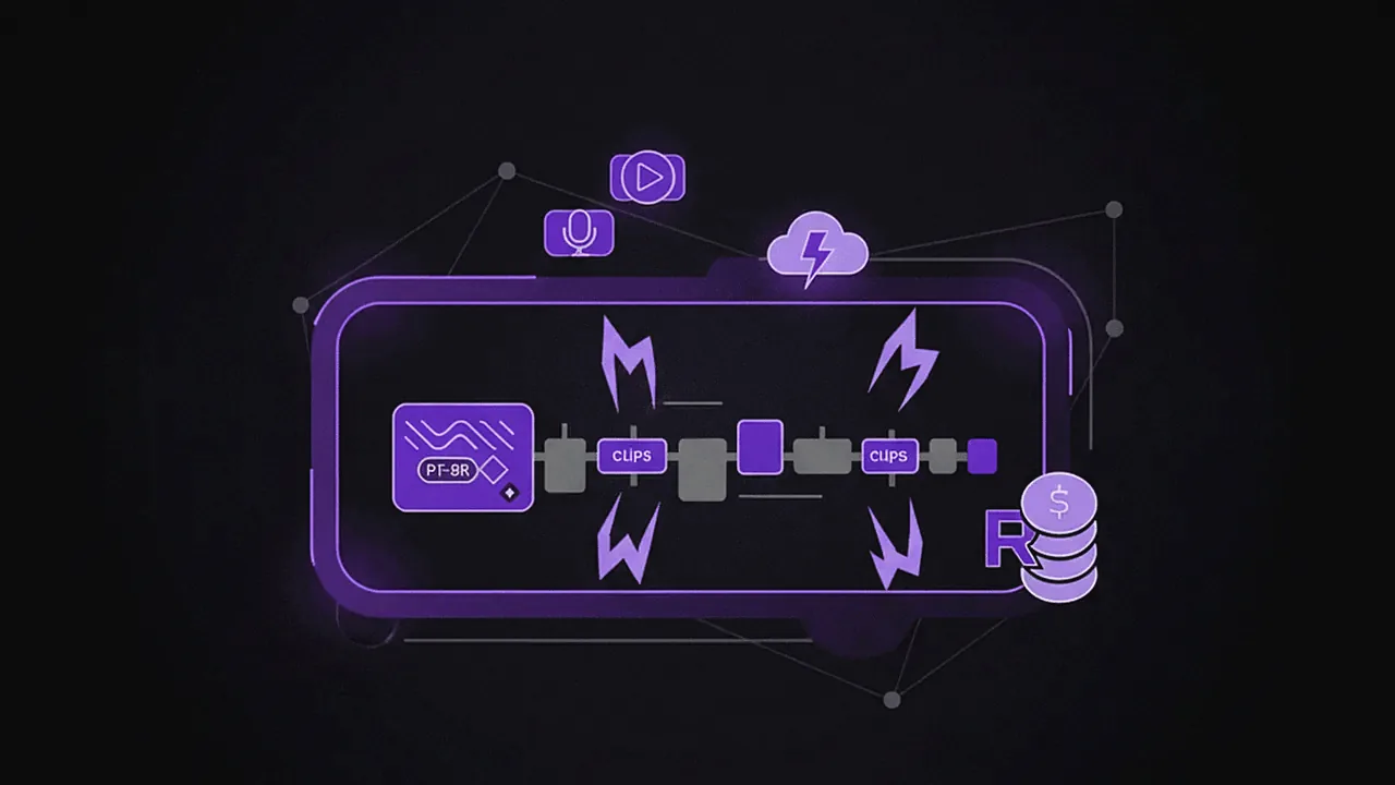 Interface digital minimalista do CutPro com elementos de IA e conteúdo em português.