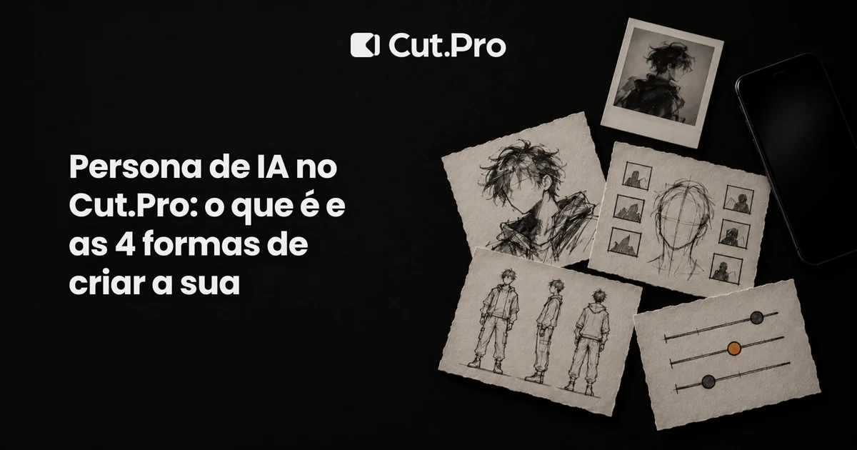 Persona de IA no Cut.Pro: o que é e as 4 formas de criar a sua