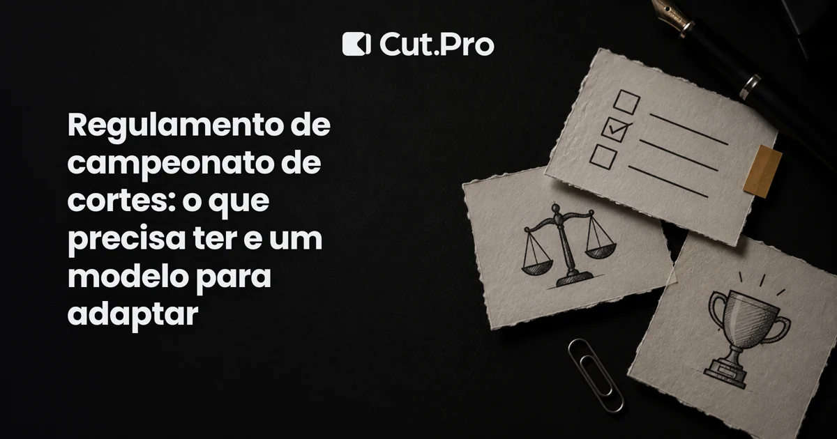 Regulamento de campeonato de cortes: o que precisa ter e um modelo para adaptar