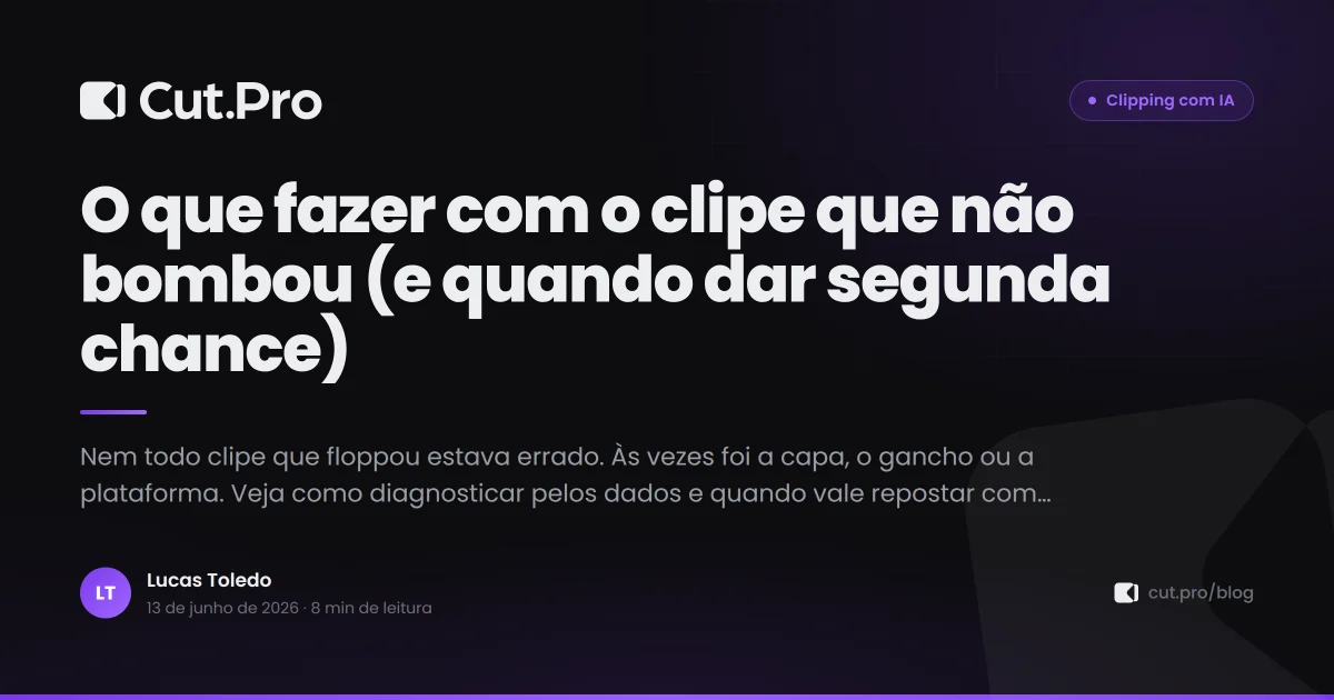 O que fazer com o clipe que não bombou (e quando dar segunda chance)