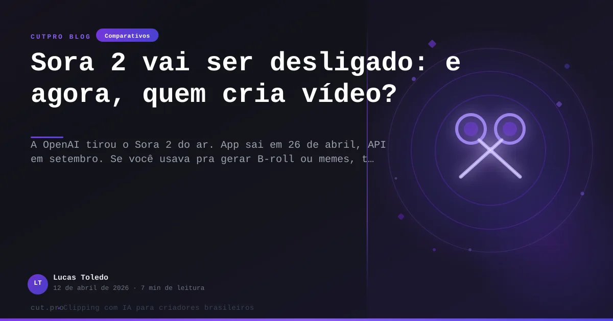 Sora 2 vai ser desligado: e agora, quem cria vídeo?