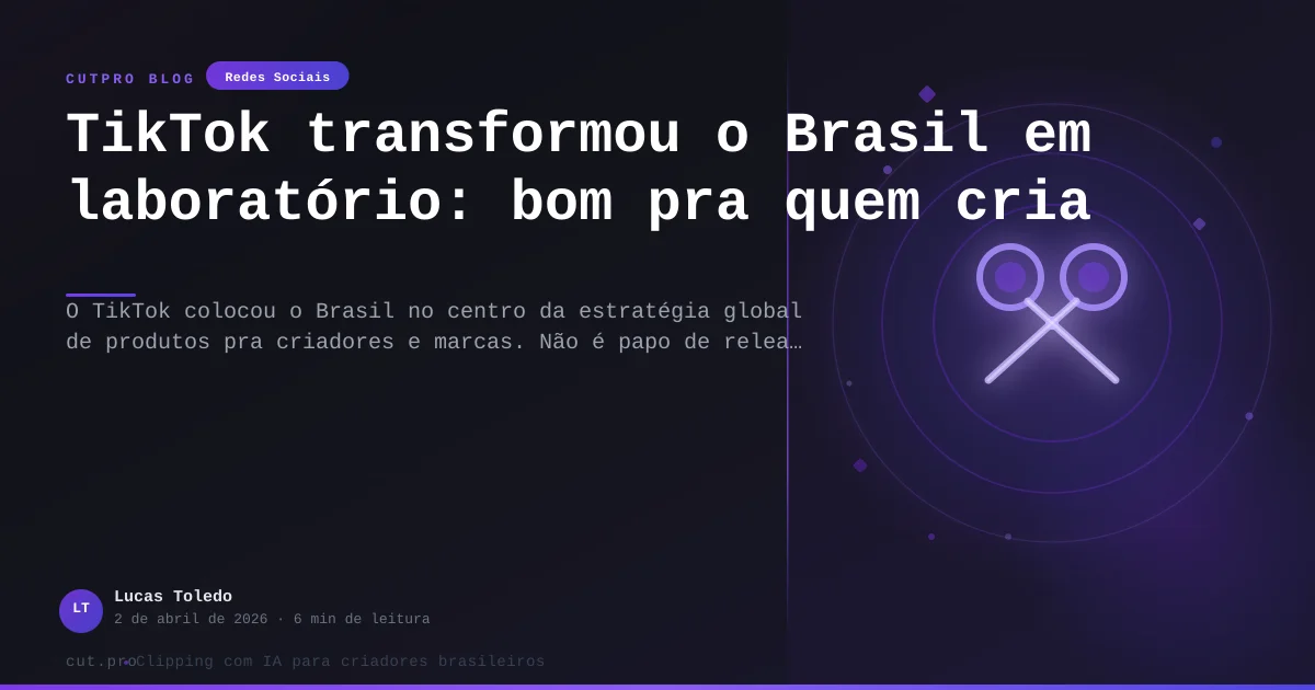 TikTok transformou o Brasil em laboratório: bom pra quem cria