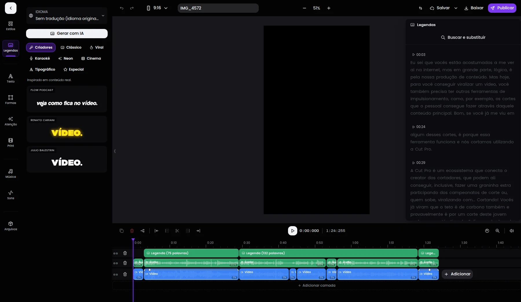 Cut.Pro — Editar