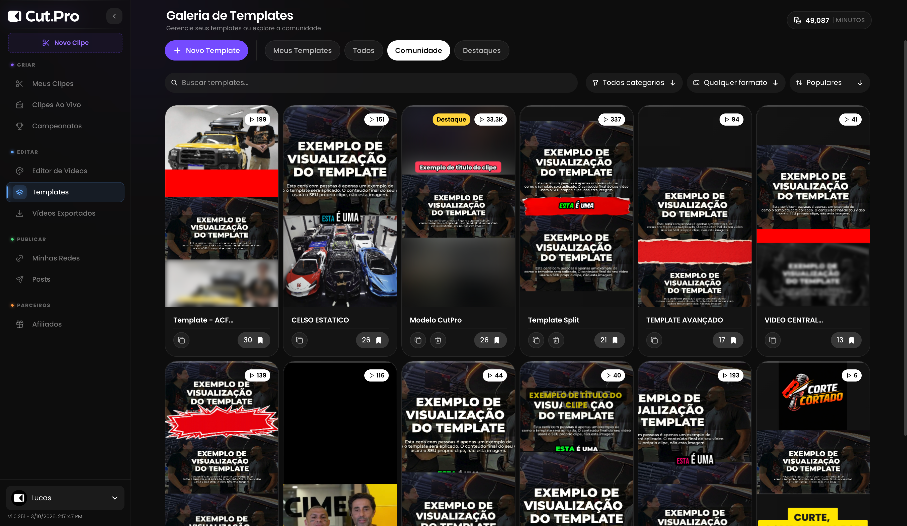 CutPro — Templates